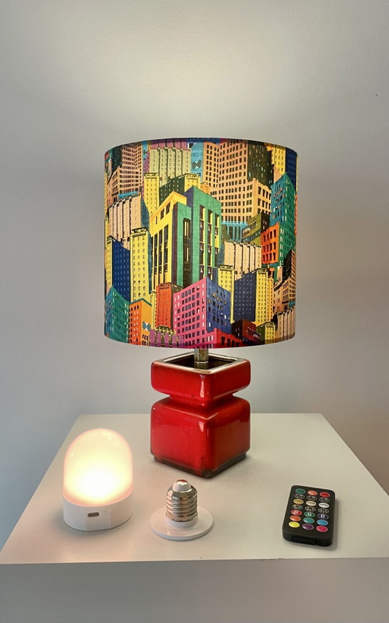 Jasba vaaslamp - Werkt op batterijen - Cityscape collectie | 32 cm – Jasba - West Germany, Tafellampen, Brass (photo 5 of 13)