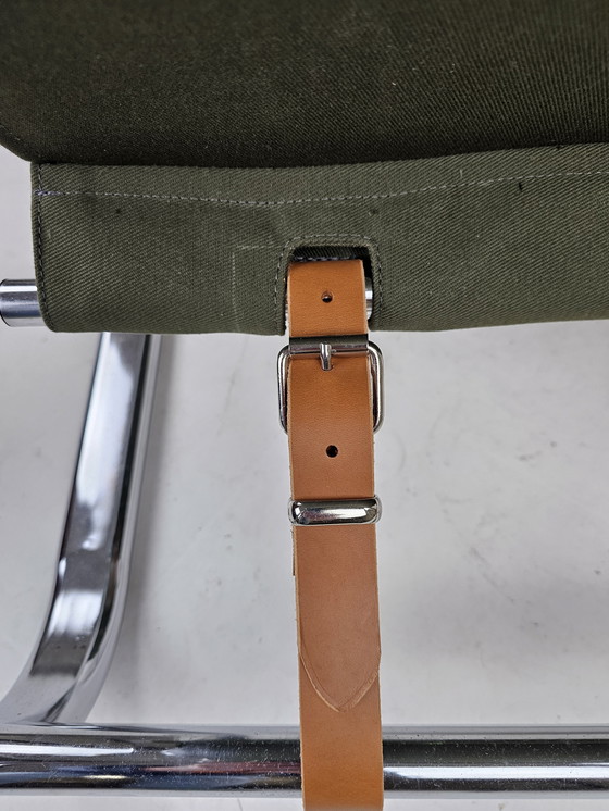 Image 1 of Set of 2 Italian chairs in chrome frame and completely reupholstered