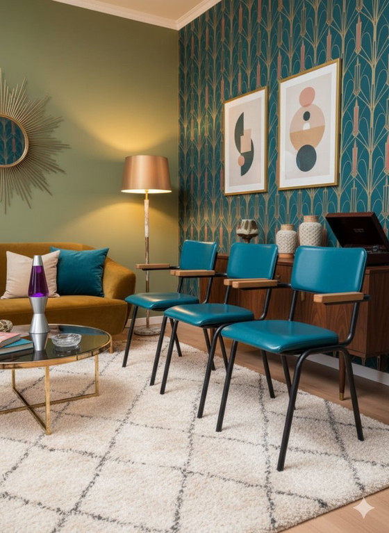 Image 1 of 4x Goossens Chaplin Eetkamerstoelen