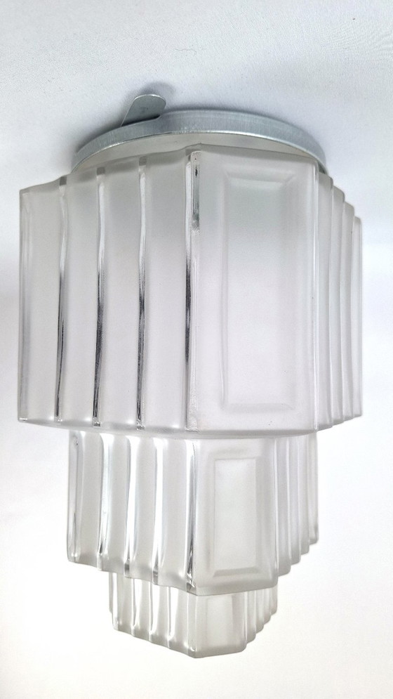 Art-Deco-Wolkenkratzer-Kugel-Deckenleuchte – Deckenleuchten, Glass (photo 14 of 19)