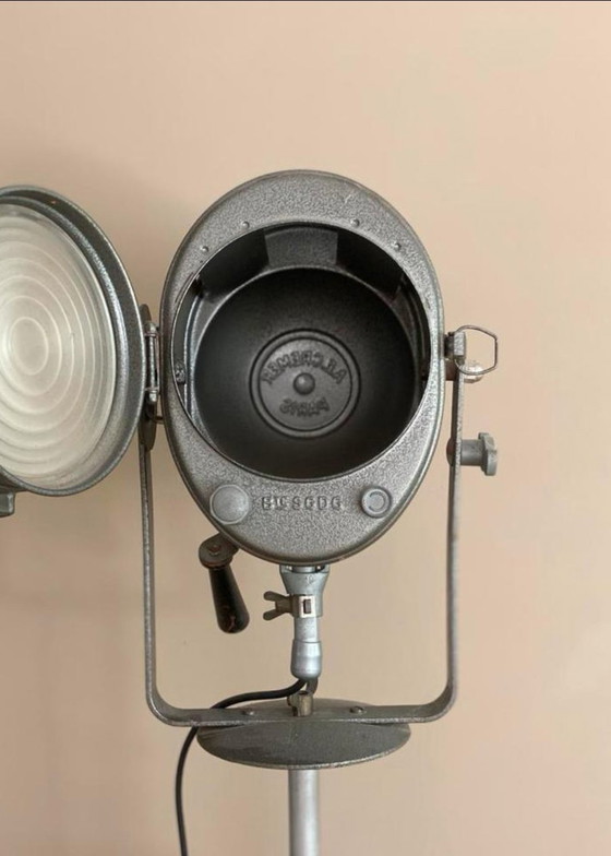 Image 1 of Vintage brocante industrial theater lamp AE CRÉMER PARIS