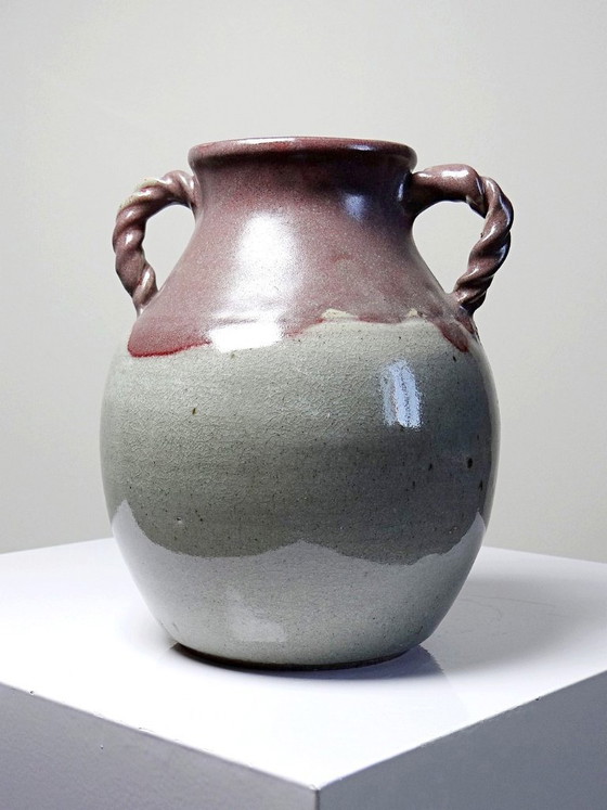 Image 1 of Vintage 1960s-70s stoneware vase from Studio Pottery Milly Finn, UK