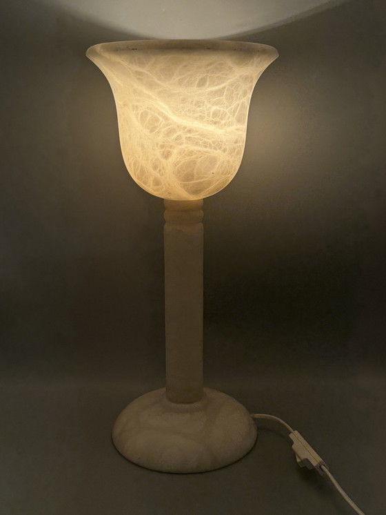 Image 1 of Elegante lampada da tavolo in alabastro di A. Santa Rita