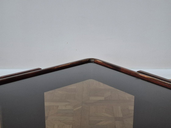 Image 1 of Vintage Italiaanse bijzettafels van Gianfranco Frattini voor Cassina, set van 3.