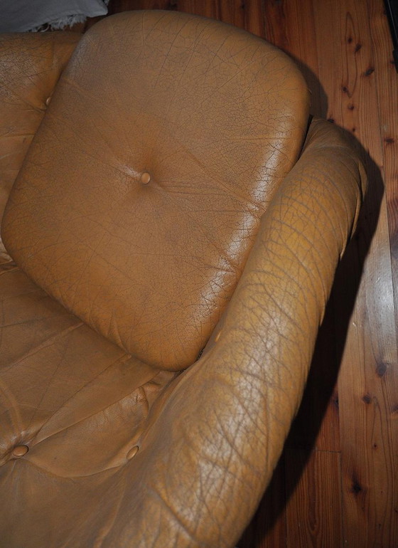 French Plastic Club Chairs by Rafael Raffel, 1970s, Set of 2, Armchairs, Brown (photo 7 of 9)