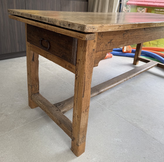 Image 1 of Antique French wooden table - 199 cm