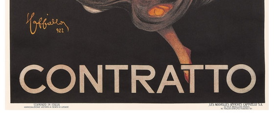 Image 1 of Leonetto Cappiello, c.a. ANNI '80 - CONTRATTO - Affiche pubblicitaria originale vintage