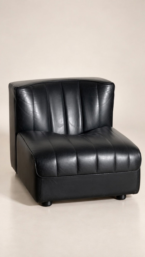 Divano Modulare '9000' in Pelle Nera di Tito Agnoli – Mobilier international, Divani modulari (photo 15 of 17)