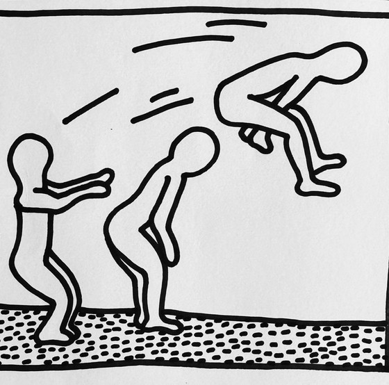 Image 1 of Keith Haring ( 1958-1990 ) Schitterende Marker Tekening Uit 1981 Met Certificaat