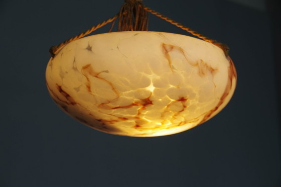 Art Nouveau Glass Pendant, Czechoslovakia, 1920s, Pendant lamps, Purple (photo 10 of 15)