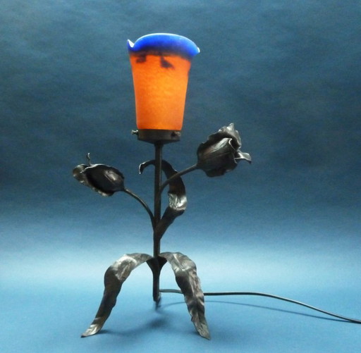 Lampe en fer forgé François Carion