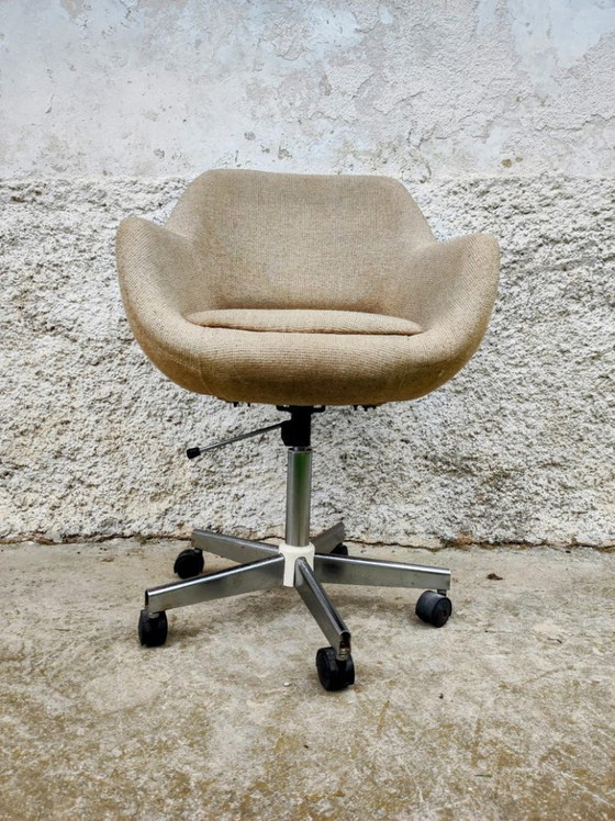 Image 1 of Mid-Century Modern Egg Swivel Chair Stol Kamnik Vintage Gray Office Chair