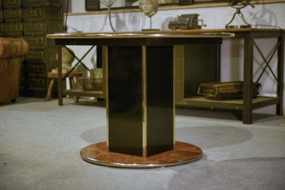 Image 1 of Runder Tisch im Stil von Willy Rizzo, 1970er Jahre