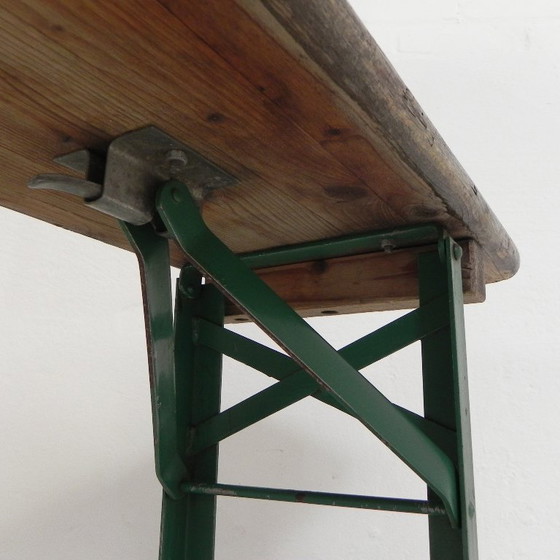 Image 1 of Folding bench, folding bench for terrace, 216 cm long, 1960s