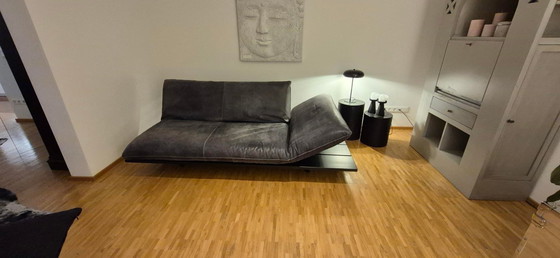 Image 1 of Canapé Bullfrog en cuir véritable, anthracite, 210 cm x 125 cm avec coussins