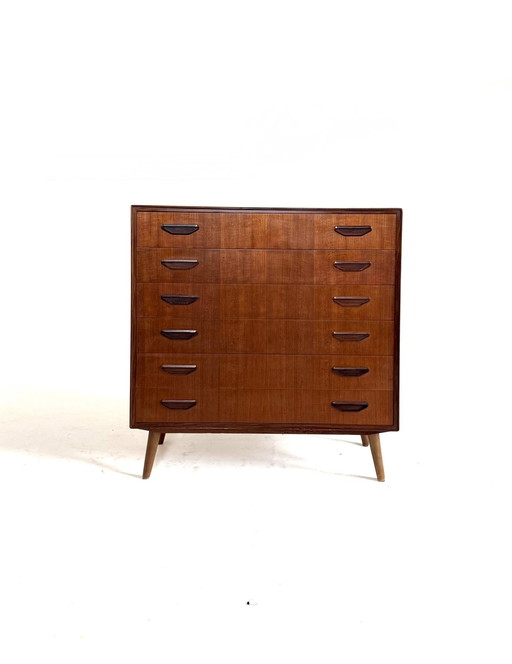 Cassettiera vintage XL in teak, Olholm Møbelfabrik '60