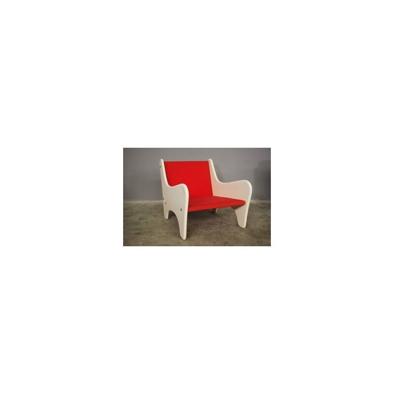 Image 1 of Pair of vintage red armchairs, 1970