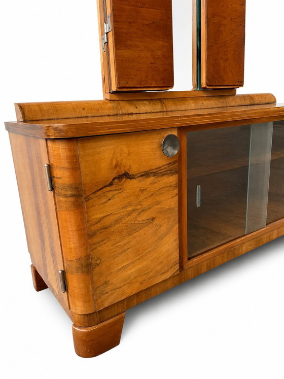 Image 1 of Authentieke Art Déco spiegelkast / kaptafel ca. 1930-1940