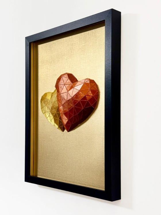 Image 1 of Geometric Heart Wall Art | 3D Printed PLA Sculpture