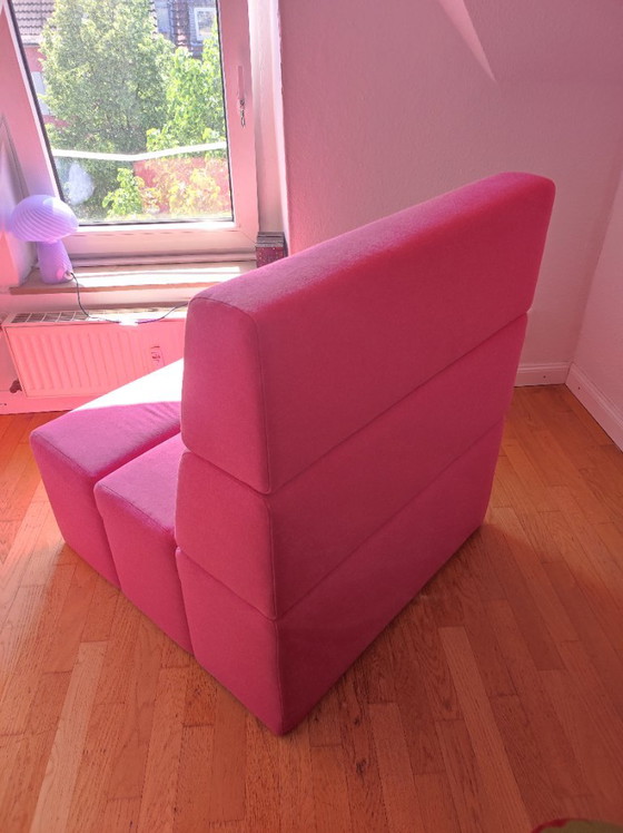 Clásico de Diseño de Alta Gama: Sillón Modular Cubit / Mymito "Bricks" en Rosa (Limpiado Profesional) (photo 5 of 7)