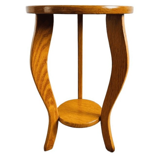 Table à plantes vintage en pin massif, années 1960