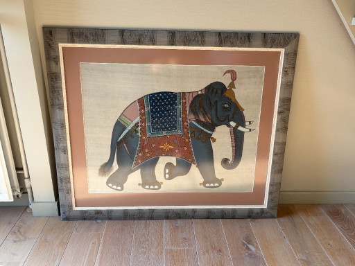 Indian elephant painting - 2nd half of the 20th century