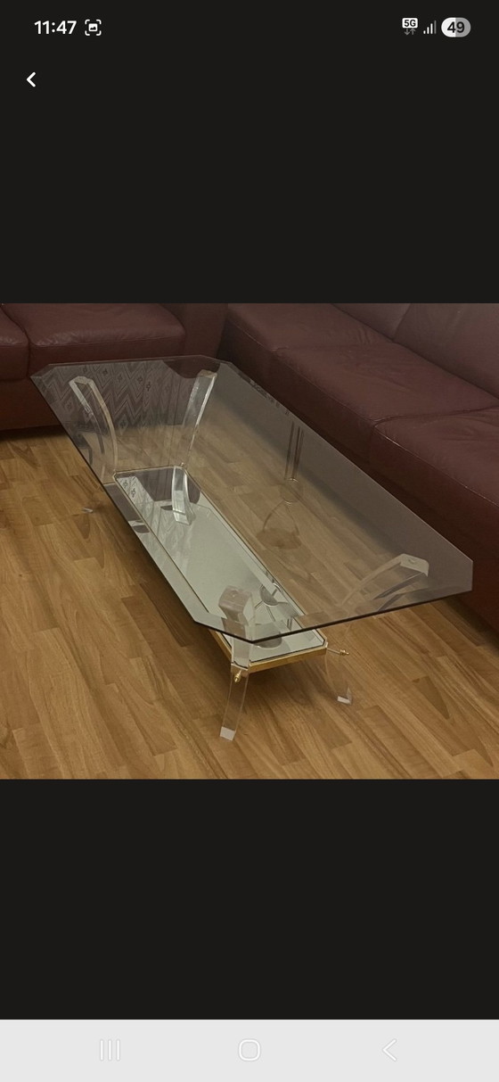 Image 1 of Italian glass coffee table