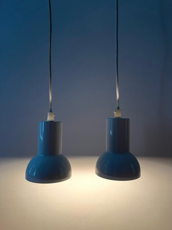 Image 1 of 2x Lamp Denmark midcentury light spot postmodern 70s 80s Danish white metal