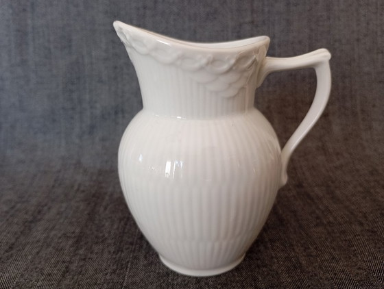 Zuccheriera con coperchio e Lattiera Royal Copenhagen 'White Fluted Half Lace' – Stoviglie, Porcellana (photo 5 of 22)