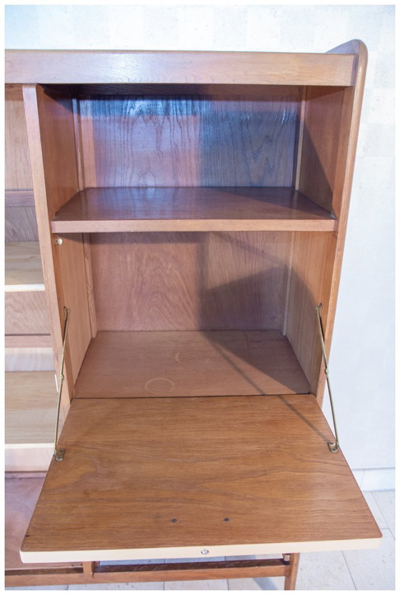 Image 1 of Scrivania e cassettiera vintage in rovere degli anni '50