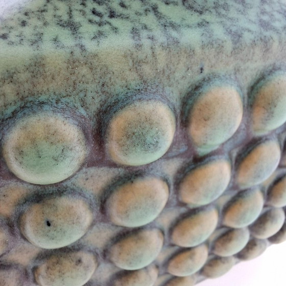 Image 1 of Muntgroene handvatvaas VEB Haldensleben ‘Dots’ | 4074