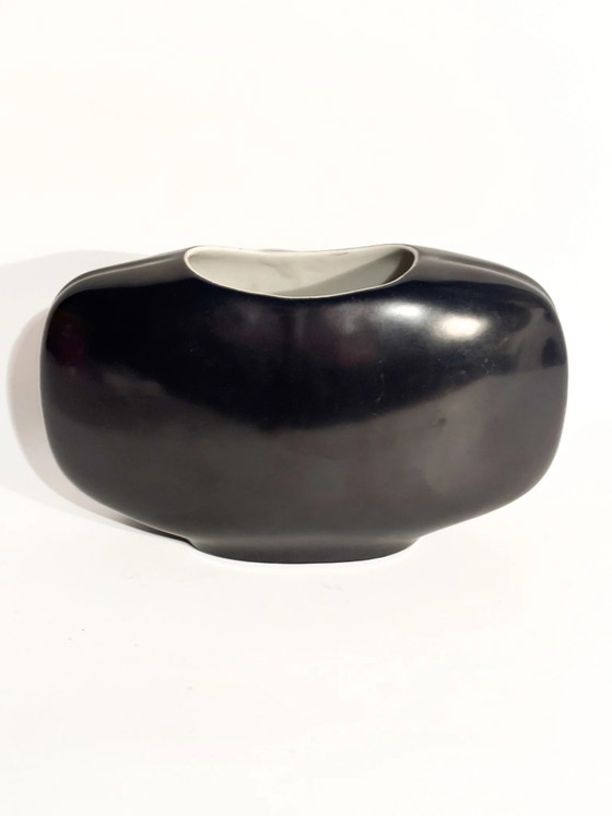 Hand-painted Porcelain Vase by C.A.B. Florence, 1960s – Mid Century Modern (photo 2 of 8)