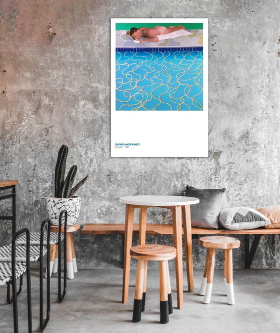 Image 1 of The Sunbather - David Hockney 1966 - Poster 70 x 100 cm