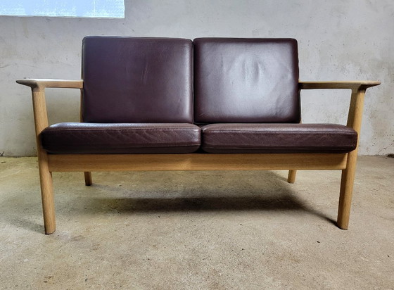 Image 1 of Divano vintage a due posti GE265 di Hans J. Wegner per Getama