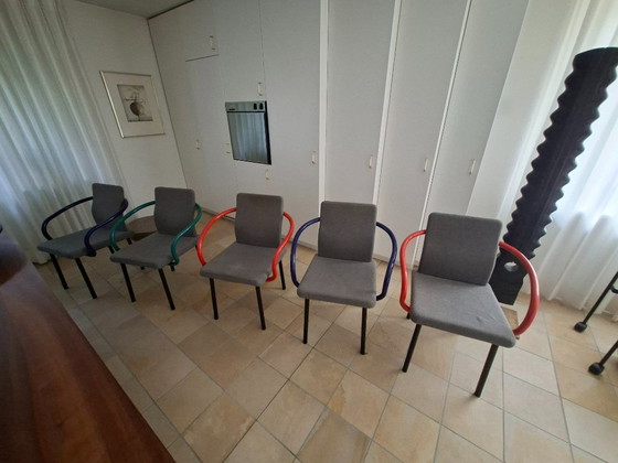 Image 1 of Chaise Mandarin d'Ettore Sottsass pour Knoll, bleue