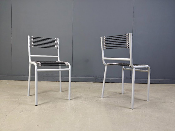Image 1 of Set of 6 Sandow dining chairs by rene Herbst, 1980s 