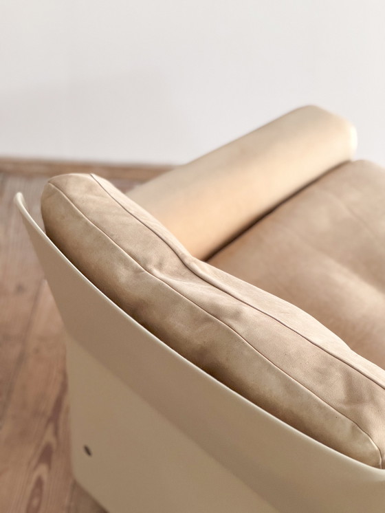 Image 1 of Mid-Century Modernes Lounge-Sofa aus Glasfaser und Wildleder von Dieter Rams für Vitsoe, Deutschland, 1960er Jahre
