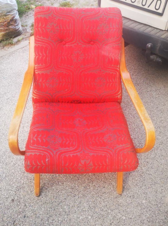 Czech Wooden Lounge Chair by Jaroslav Smidek, 1960s, Armchairs (photo 3 of 3)