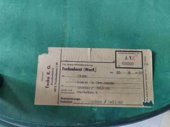 Image 1 of Two green slatted chairs - made by Tacke K. G.