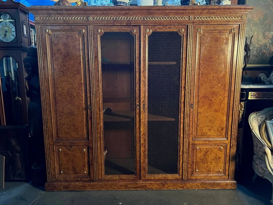 Louis XVI stijl Boekenkast., Boekenkasten, Hout, Bruin (foto 2 van 7)