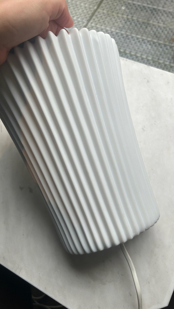 IKEA Applique vintage plissettata 1980, Ceramica, Bianco (foto 6 di 9)
