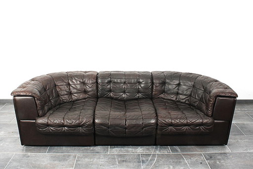 De Sede DS11 twoseater in brown patchwork leather