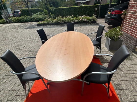 Vergadertafel Met 5 Stoelen – Kaptafels, Metal (photo 9 of 12)