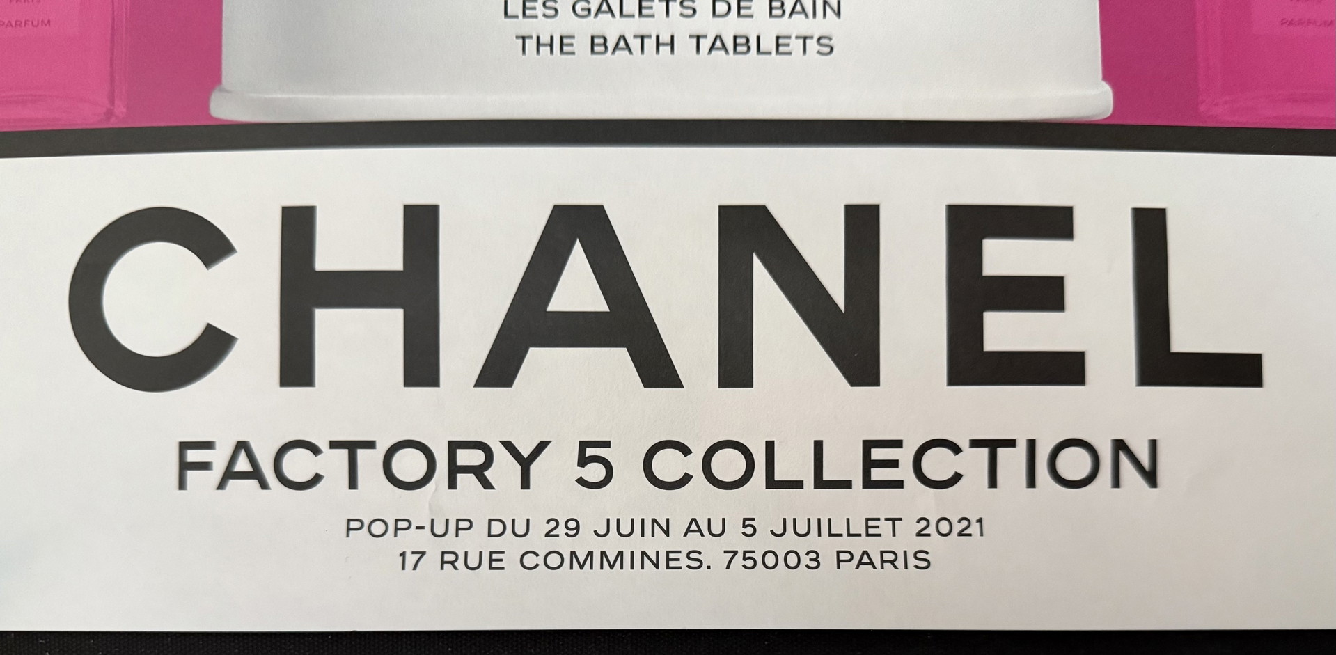 Original Chanel No 5 Poster - Limited Edition Paris, Factory 5