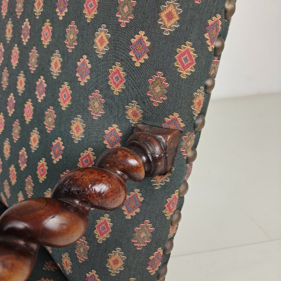 English Barley Twist Library Armchair in Dark Oak, circa 1700 – Other (photo 9 of 13)