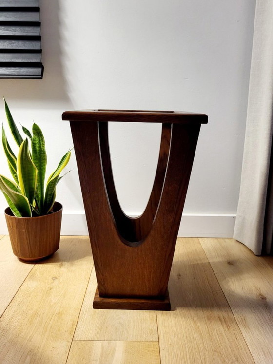 Image 1 of Vintage houten paraplubak – mid-century design (jaren 60)