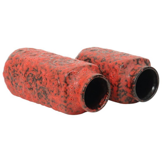 Image 1 of Set Vases en lave grasse rouge Scheurich Jura