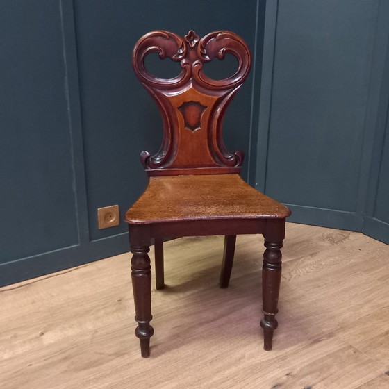 Image 1 of Antique English Hall Chair