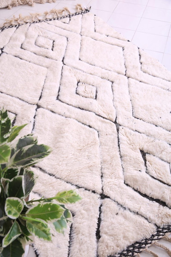 Image 1 of Tappeto Beni Ourain bianco, tessuto a mano, 150/255 cm