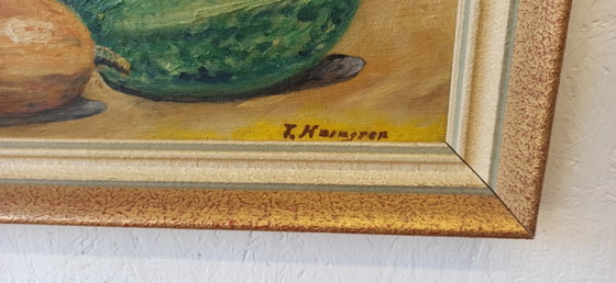Image 1 of Old oil painting on board "Still Life".